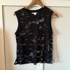 Mesh patterned tank black forever 21